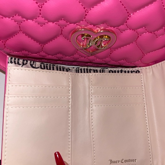Juicy Couture Pink Quilted Heart Bag and Wallet Set - Picture 5 of 7